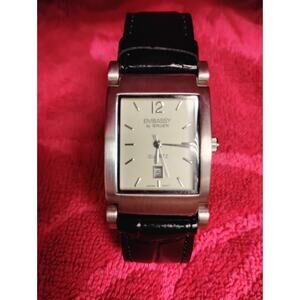 EMBASSY BY GRUEN MENS WATCH 9.5' LEATHER BAND STAINLESS STEEL ERI7171